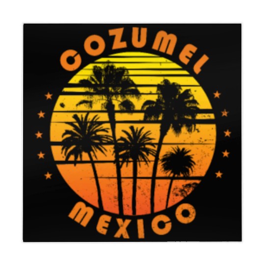 Retro Cozumel Mexico Souvenir Vintage Palm Tree Mahjong Mats