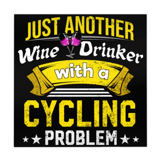 Wine Drinker with Cycling Problem Wine Lover Funny Mahjong Mats