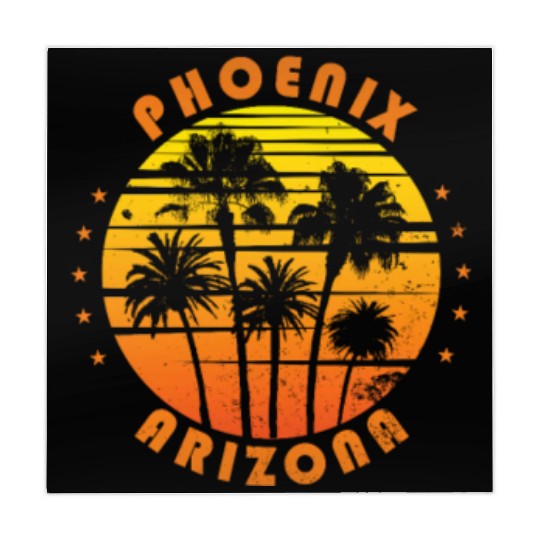 Retro Phoenix Arizonna Souvenir Vintage Palm Tree Mahjong Mats