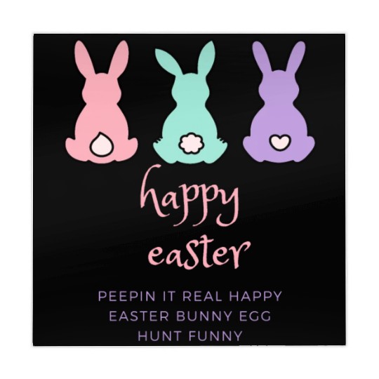 1Peepin It Real Happy Easter Bunny Egg Hunt Funny Mahjong Mats
