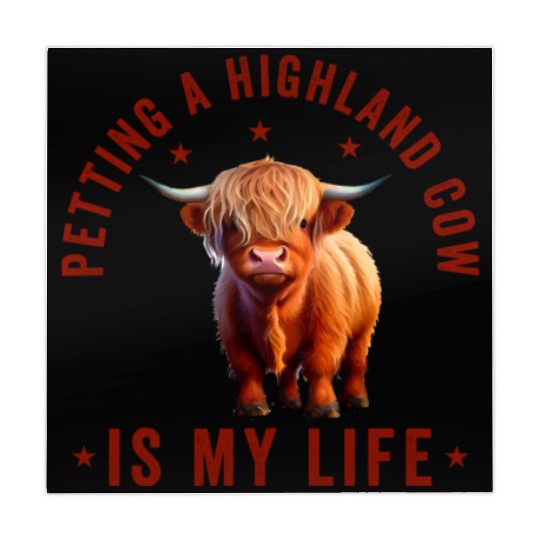 Petting A Highland Cow Is My Life Scottish Cattle Mahjong Mats