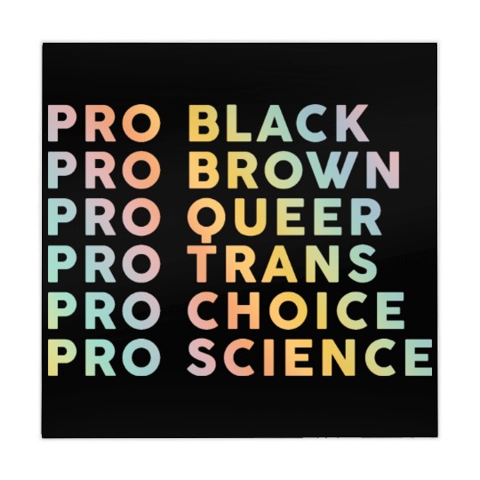 Pro Black, Brown, Queer, Trans, Choice, Science Mahjong Mats