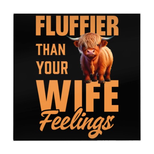 Fluffier Than Your Wife Feelings Highland Cow Mahjong Mats