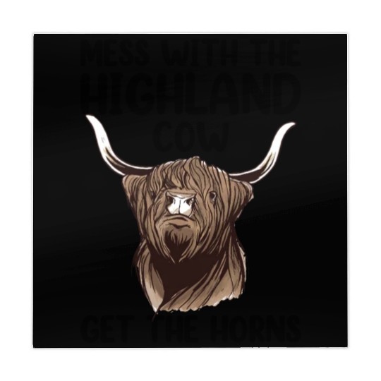 Mess With The Highland Cow Get The Horns Mahjong Mats