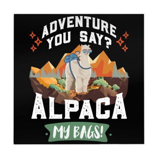 Alpaca my Bags Hiking funny Mountain fan Hiker Mahjong Mats