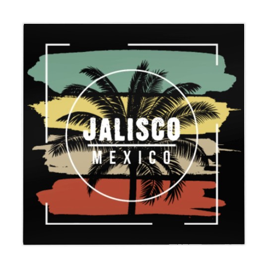Jalisco Mexico Artistic Palm Tree Retro Mahjong Mats