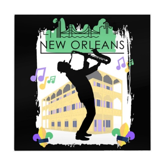 Mardi Gras New Orleans Louisiana City Jazz Music Mahjong Mats
