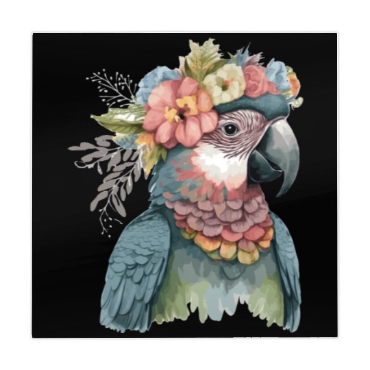 Cute Parrot Macaw Bird Flower Crown Pet Birds Mahjong Mats