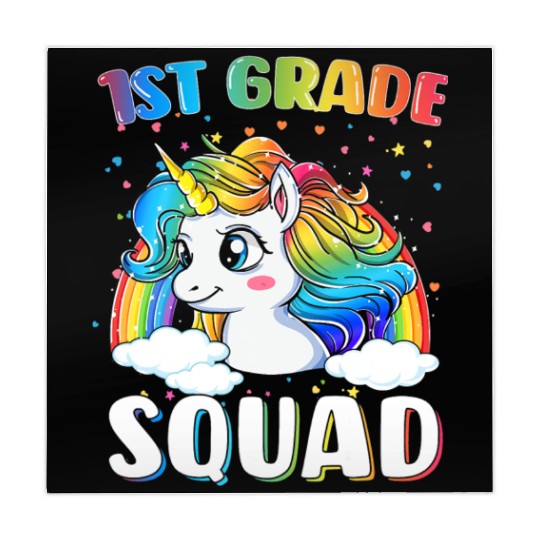 1st Grade Squad Unicorn Rainbow Back To School Mahjong Mats