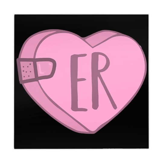 Cute ER Nurse Candy Heart for Valentines Day Scrub Mahjong Mats