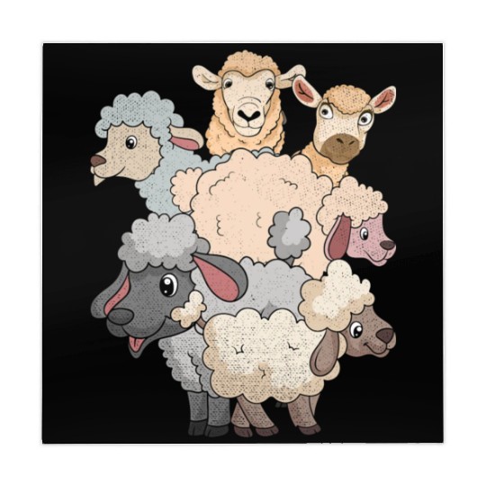 Cute Lamb Farm Animal Lover Farmer Sheep Mahjong Mats