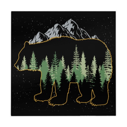 Grizzly Mountain Wildlife Bear Mahjong Mats