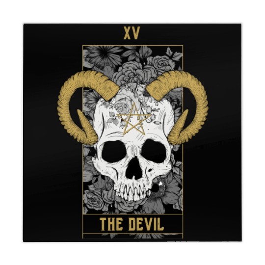 The Devil Tarot Card Skull Mahjong Mats
