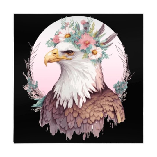 Birds Of Prey Bald Eagle Flower Crown Floral Birdi Mahjong Mats