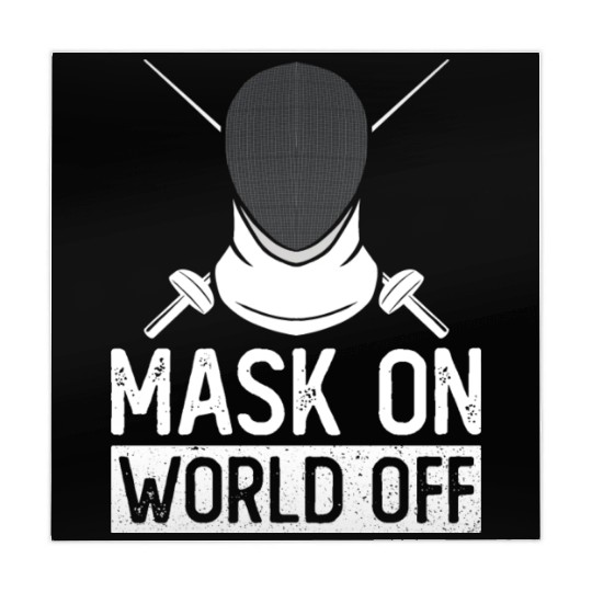 Mask On World Off Fencing Fencer Foil Mahjong Mats