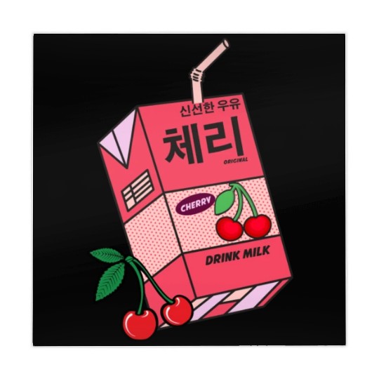 K Pop Cherry Milk Drink Korea Kpop Korean Drink Mahjong Mats