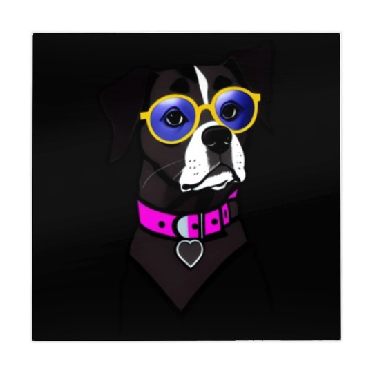 Cool dog with glasses Mahjong Mats