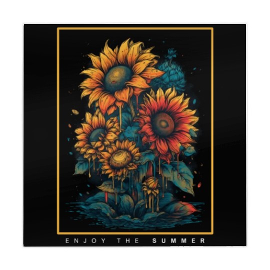 Psychedelic Sunflowers Garden Nature Lover Mahjong Mats