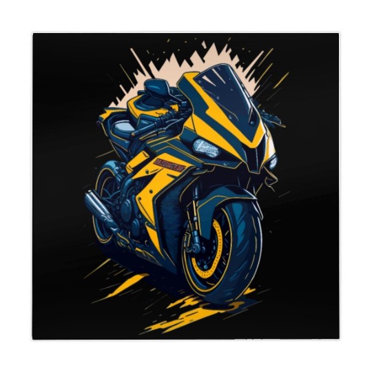 Illustration sport motorcycle Mahjong Mats