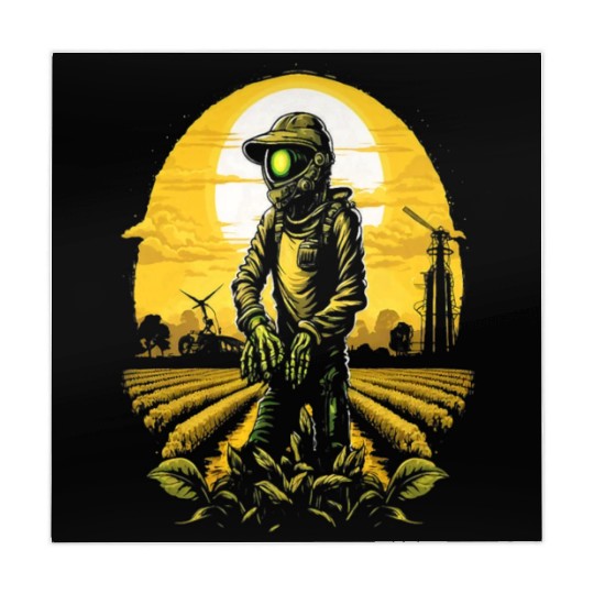 Alien Farmer UFO Extraterrestrial Farming 2 Mahjong Mats