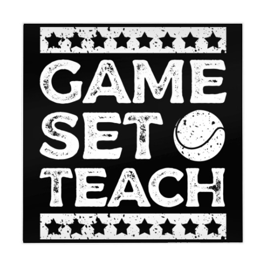 Game Set Teach School Teacher Racket Sports Tennis Mahjong Mats