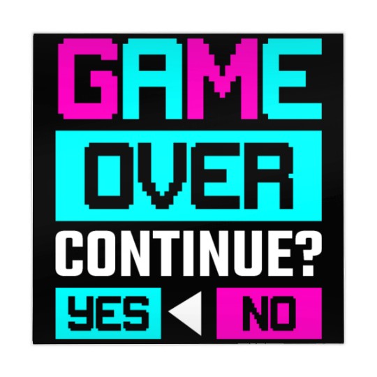 Game Over Continue Yes or No Mahjong Mats