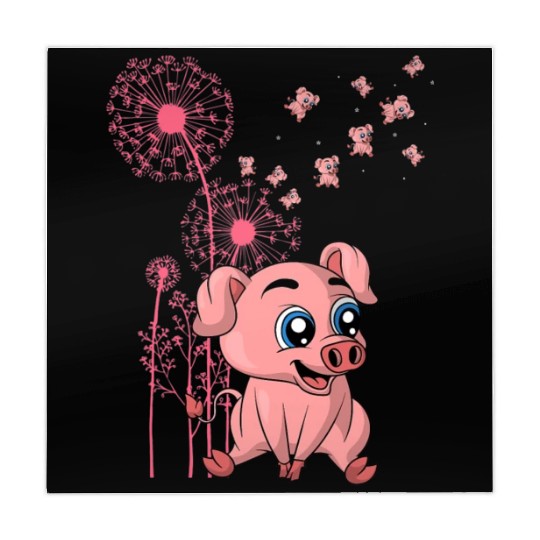 Dandelion Piglet Farm Animal Lover Farmer Cute Pig Mahjong Mats