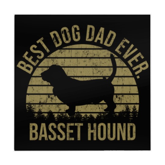 Best Dog Dad Ever Basset Hound Dog Gift for Men Mahjong Mats