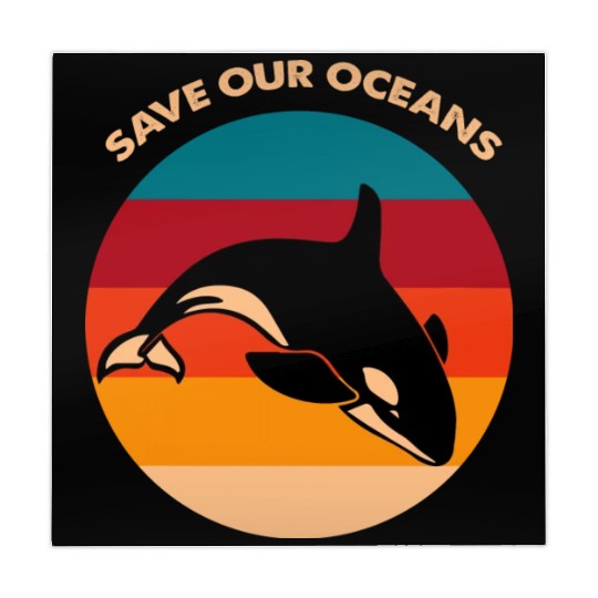 Save Our Oceans Wildlife Orca Whale Climate Change Mahjong Mats