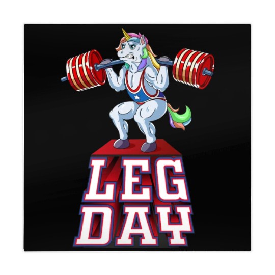 Leg Day unicorn Weight Lifting Squat Gym Training Mahjong Mats