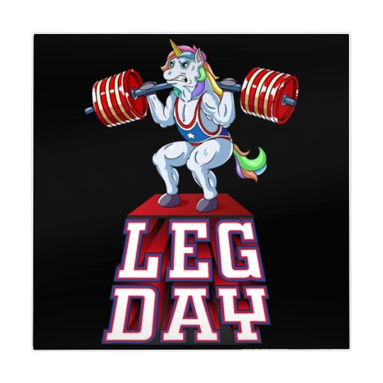 Leg Day unicorn Weight Lifting Squat Gym Training Mahjong Mats