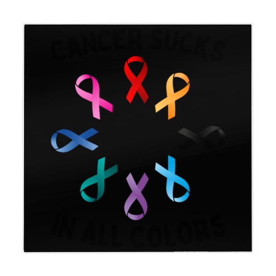 Cancer Sucks In All Colors Cancer Awareness Ribbon Mahjong Mats