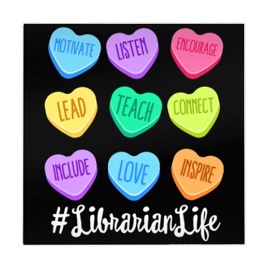 Librarian Life Teacher Valentines Day Pastel Candy Mahjong Mats