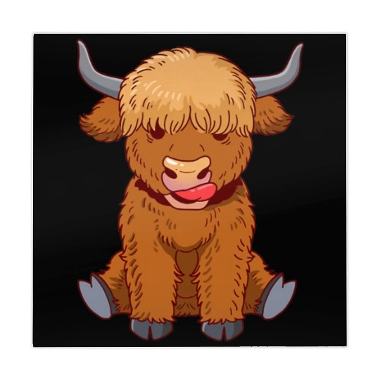 Scottish Highland Cow Cute Heifer Cattle Cow Farme Mahjong Mats