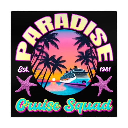 Paradise Cruise Squad: 80's Miami Cruise Ship Mahjong Mats