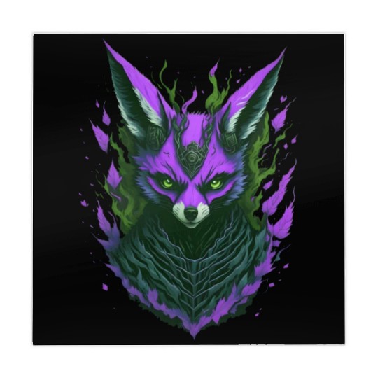 ninja fennec purple green Mahjong Mats