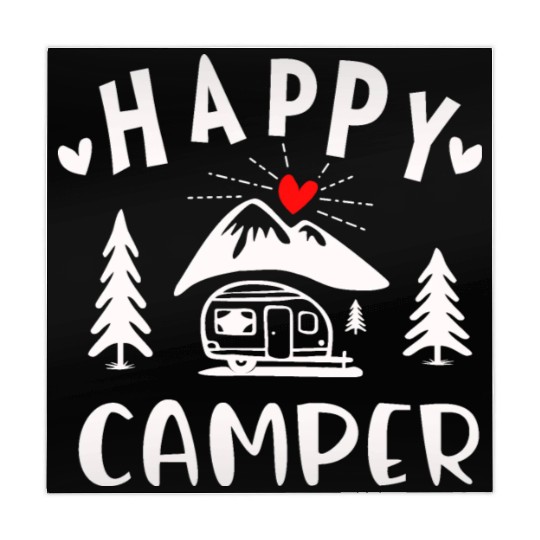 Happy Camper, Camping Mahjong Mats For Women Men Kids