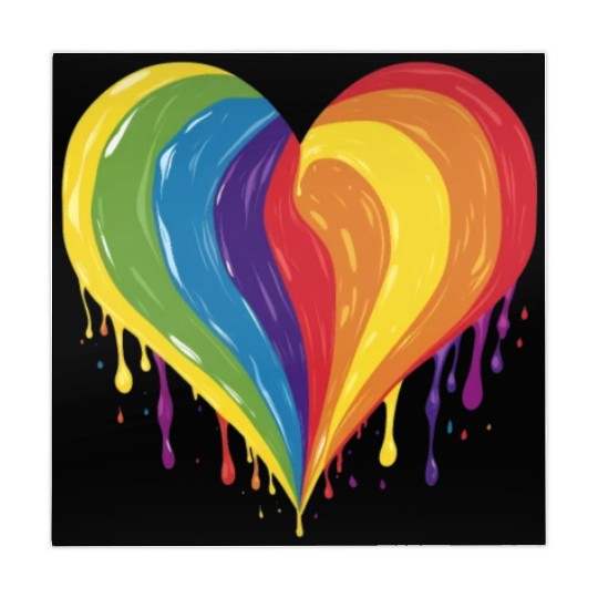 LGBTQ+ Empowerment: Rainbow Heart, Support Gay, Mahjong Mats