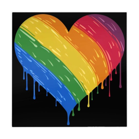 LGBTQ+ Love: Rainbow Heart for Lesbian, Gay, Mahjong Mats