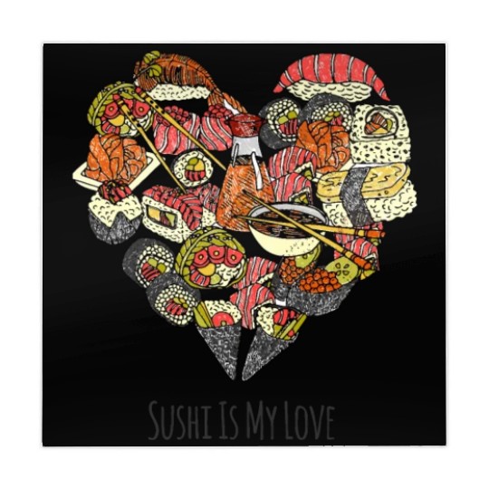 Sushi is My Love japanese food Mahjong Mats