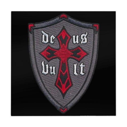 Deus Vult Cross on Shield Mahjong Mats