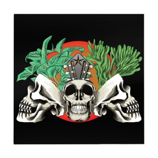 Skull Plant of the blood moon night light Mahjong Mats