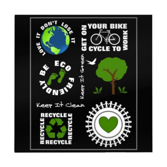 Green Eco Friendly Save Our Planet Earth Mahjong Mats