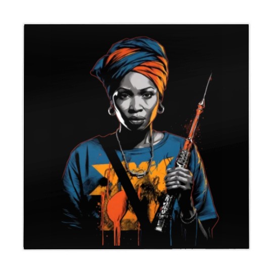 African American Nurse Afro Woman Syringe Nursing Mahjong Mats