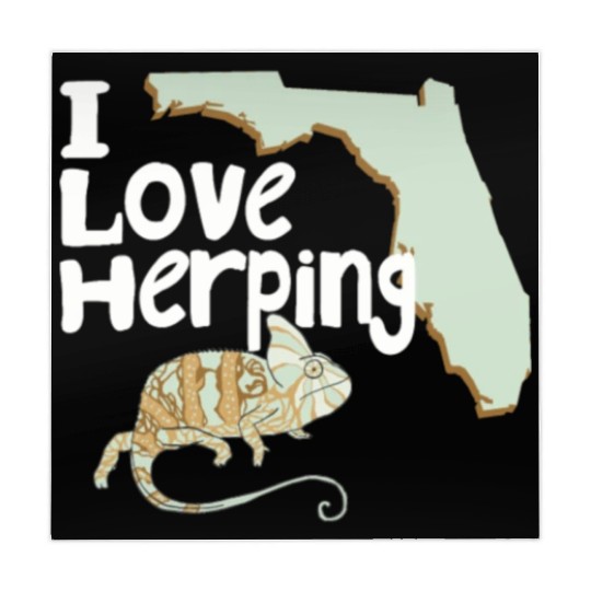 Florida Chameleon I Love Herping Mahjong Mats