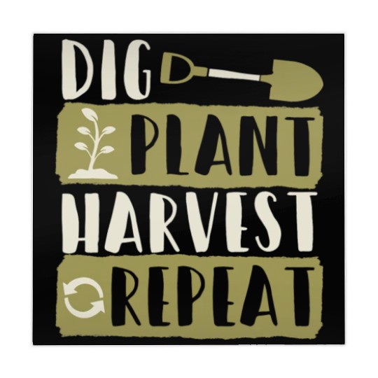 Dig Plant Harvest Repeat Local Farm Lover Funny Mahjong Mats