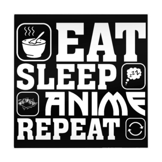 Eat Sleep Anime Repeat Kawaii Otaku Manga Japan Fa Mahjong Mats
