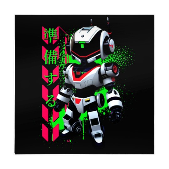 Chibi Mecha: A Cute Cyberpunk Design 1 Mahjong Mats