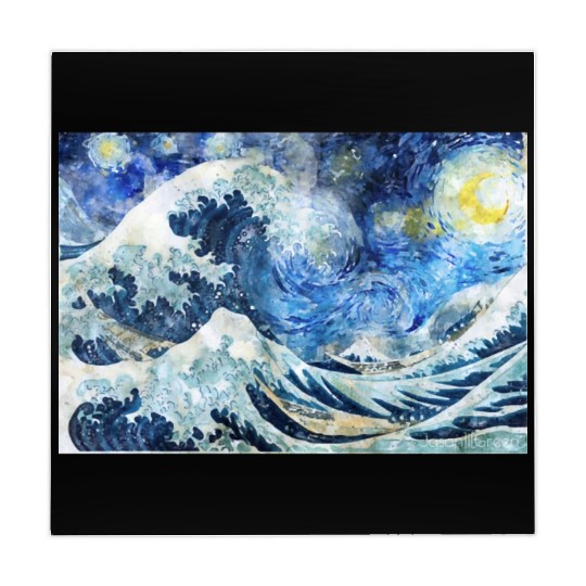Great Wave During a Starry Night Click on Artist Mahjong Mats