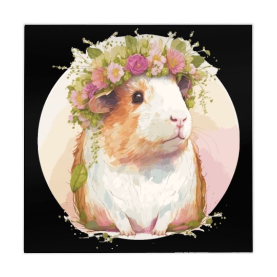 Cute Guinea Pig Flower Crown Floral Pet Rodent Lov Mahjong Mats